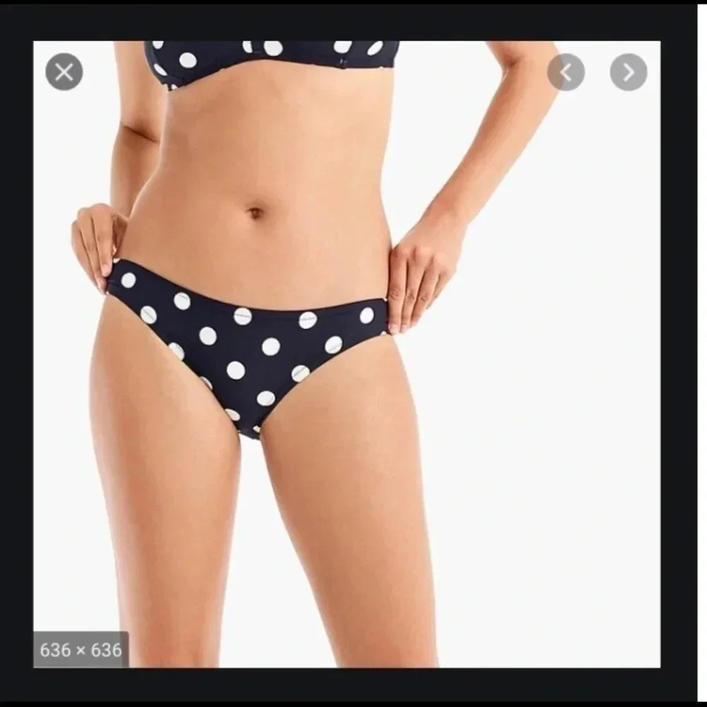 J. Crew Dee Dot Surf Hipster Swim Bottom XXL